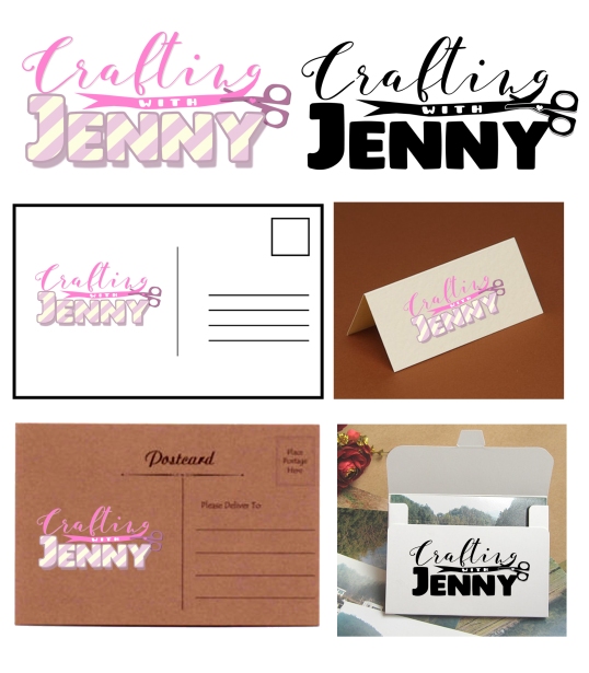 Crafting with Jenny logo on samples